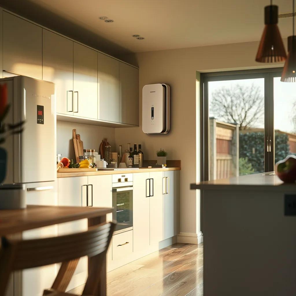 Modern home in Wigan featuring a newly installed boiler in a cozy kitchen, emphasizing comfort and energy efficiency