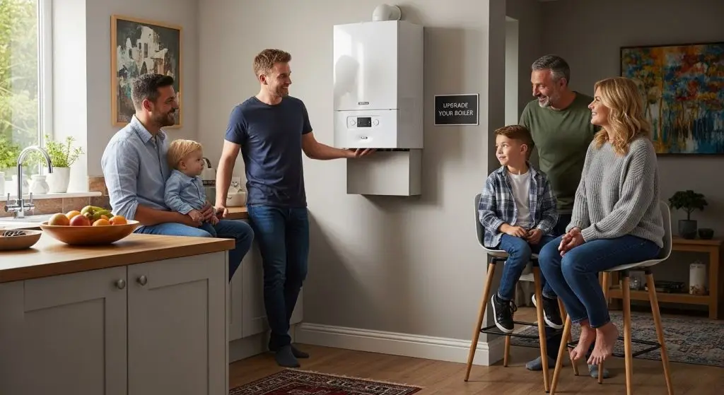 boiler upgrade family home